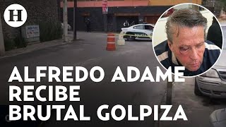 Dos hombres golpean a Alfredo Adame afuera de su casa eran perseguidos por elementos de seguridad [upl. by Akenat499]