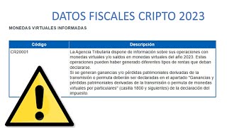 ⚠️Aviso CR20001 en tu RENTA sobre tus CRIPTOMONEDAS [upl. by Itisahc818]