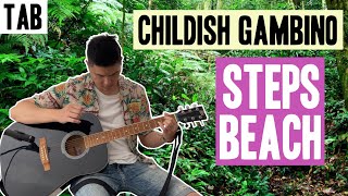 Childish Gambino  Steps Beach  Guitar Tab  Cover  Lesson  Tutorial [upl. by Eilra]