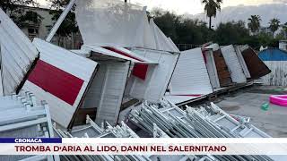 CRONACA TROMBA D’ARIA AL LIDO DANNI NEL SALERNITANO [upl. by Aisatna]