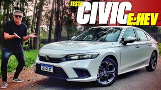 Honda Civic EHEV 2023  O MELHOR DA HISTÓRIA FAZ 22 KML É ESPAÇOSO ANDA BEM MAS O DESIGN [upl. by Naashom366]