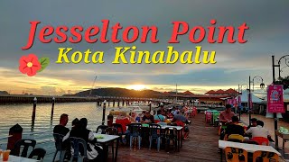 Kota Kinabalu Jesselton Point dinner while enjoying beautiful KK sunset🌇😍 [upl. by Engeddi686]