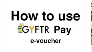 How to Use GyFTR Pay E Voucher  GyFTR [upl. by Picker296]