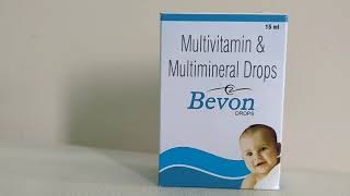 Complete medicine review in English Bevon drops multivitamin multimineral drops for kids [upl. by Dnomder]