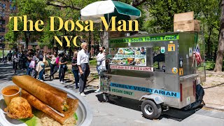 Eating Dosas from the Famous Dosa Man in NYC [upl. by Sanfred]