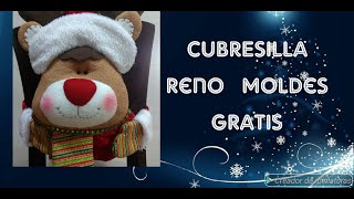 COMO HACER CUBRESILLAS PARTE 2 RENO NAVIDEÑO PARTE 2 MOLDES GRATIS 2019 [upl. by Hefter]