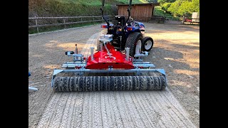 Reitplatzplaner floorcare AHK 1622m mit Farmflexwalze im Einsatz auf Kirchhellener Reitsand [upl. by Schwarz973]