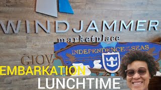 Independence Of The Seas Lunchtime In The Windjammer Embarkation Embarkation Windjammer buffet [upl. by Dalia]