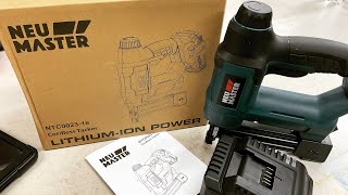 Honest Review Of The Neu Master Cordless Brad and Staple Nailer  Works Very Well [upl. by Osrick]