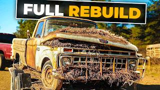 FULL REBUILD From Grave To Glory  Reviving Buried 1965 Ford F100  Turnin Rust [upl. by Nimajneb59]