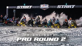 Amsoil Championship Snocross 2022  Pro Round 2 Highlights [upl. by Tiffany]