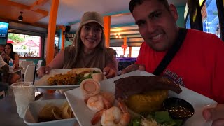 El MEJOR Mar y Tierra en CABO ROJO 🇵🇷  Puertorrican Food with Colombian LinaAraq 🇨🇴 [upl. by Halilahk]