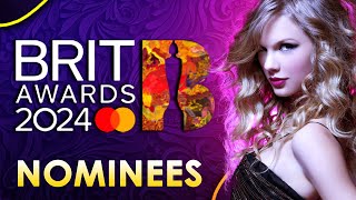 THE NOMINEES  BRIT AWARDS 2024 [upl. by Wylen950]