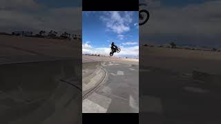 I hit this HUGE Skatepark jump on a Dirtbike RahaBrand ForeverTwoWheels [upl. by Meagan]