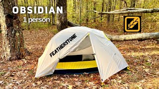 The Ultimate Tent for Solo Adventurers The Obsidian 1 person backpacking tent from Featherstone [upl. by Htehpaj553]