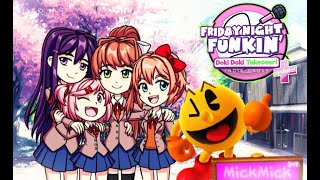 Friday Night Funkin Vs PACMAN ft Doki Doki Takeover  Pakku Remix [upl. by Ssalguod20]