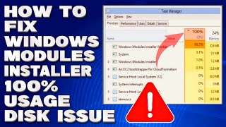 How To Fix The Windows Modules Installer 100 Usage Disk Issue Solution [upl. by Lyda]