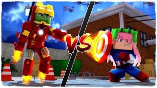 🤘 ARMADURA DE IRON MAN VS ARMADURA DE CÁPITAN AMÉRICA  MINECRAFT [upl. by Odnomra]