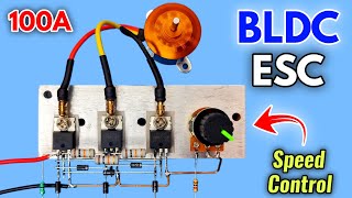 BLDC motor speed controller ESC using irfz44n mosfets [upl. by Iridis]