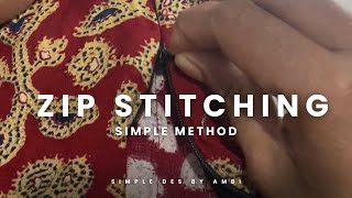 Zip restitchപൊട്ടിയസിബ് മാറ്റി തൈക്കാംeasy stitching zibsibsimpledesignsbyambi sewing [upl. by Hamish120]