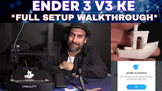 Ender 3 V3 KE Setup Config Test Print Timelapse  Creality 3D Printer with Nebula Pad amp Camera [upl. by Lahsram]