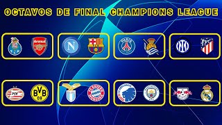 ASÍ se JUGARÁN los OCTAVOS DE FINAL de la UEFA CHAMPIONS LEAGUE 20232024 [upl. by Palua187]