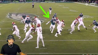 Watching Eagles Jalen Carter get to the Football is TERRIFYING  Commanders vs Eagles reaction [upl. by Neemsaj]