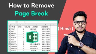 How to Remove Page Break in MS Excel  Remove Page Break in Excel Sheet  Excel Hindi Tutorial [upl. by Alejandrina]