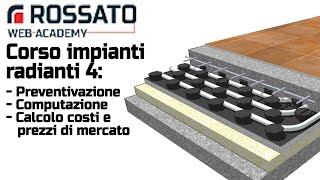 Corso riscaldamento a pavimento e a soffitto la preventivazione e calcolo costi [upl. by Denie]