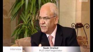 euronews interview  IsraeliPalestinian peace in US UN hands say Erekat and Beilin [upl. by Ethel799]