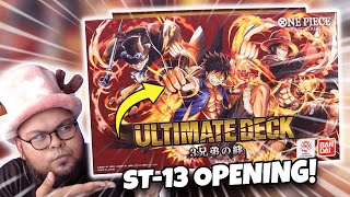 ST13 THREE BROTHERS BOND Ultimate Deck Opening  card discussion OPTCG [upl. by Derraj]