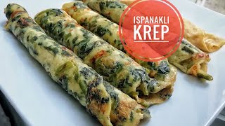 BÖREK TADINDA ISPANAKLI KREP AKITMA TARİFİ 💯 🔝 🔝 🔝 krep kahvaltıtarifleri akıtma [upl. by Enilegna]