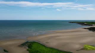 Gormanston Beach Ireland coastline 4k drone [upl. by Gaeta781]