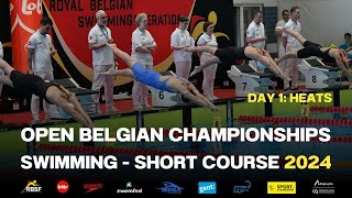 DAY 1 Heats Open Belgian championships short course 2024 [upl. by Alithea]