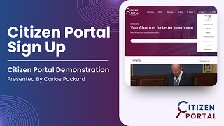 Citizen Portal Sign Up [upl. by Rozamond]