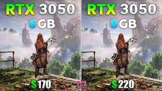 RTX 3050 6GB vs RTX 3050 8GB  Test in 8 Games [upl. by Imailiv4]