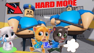 Tom Dan Ginger lari Dari Penjara Polisi   My Talking Tom Friends Roblox [upl. by Stultz]