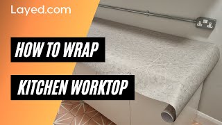 How to Wrap a Kitchen Worktop  DIY Vinyl Wrapping Tutorial [upl. by Cassella]