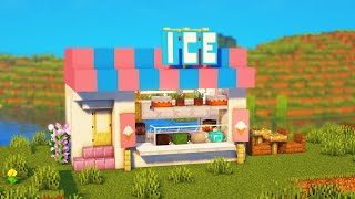 Minecraft Ice Cream Parlour Tutorial  How to Build an Ice Cream Shop in Minecraft 120 [upl. by Moriah]