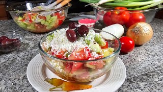 Šopska Salata Balkanska Kralica na salatite  Shopska salad 🥗 Balkan Queen of the salads [upl. by Berey607]