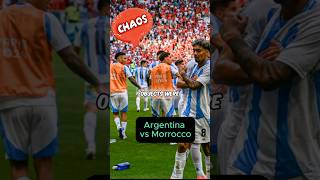 Chaos at the Olympics  Argentina vs Morocco olympics football argentina [upl. by Kreg22]