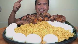 Chicken Inasal Spicy Instant Pansit Canton Mukbang Asmr [upl. by Adaurd]