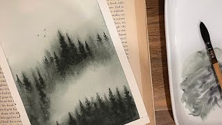 Paint A Misty Forest Using Just Two Colors A Watercolor Demonstration [upl. by Alejna]