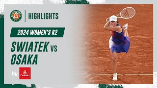 Swiatek vs Osaka Round 2 Highlights  RolandGarros 2024 [upl. by Kisung292]