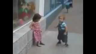 Funny Video  Baby Girl Boy Kiss [upl. by Rosella481]