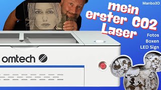 Omtech Polar 350 Noob lasert das erste Mal mit Co2 Laser [upl. by Glory]