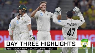 Aussies collapse under lights but hold dominant position  First Domain Test v New Zealand [upl. by Mw]