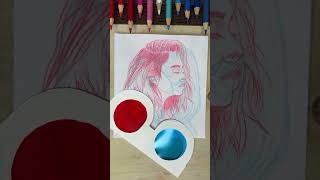 How to draw 3D effect  Anaglyph 3D painting shorts art 3D [upl. by Airdnas]