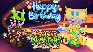 Happy Birthday song in MSM Composer [upl. by Odyssey426]