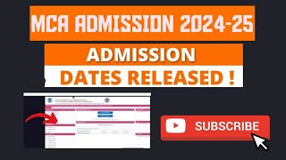 mca admission process 2024  mca cap round schedule declared mcacet capround cet mhtcet [upl. by Watt]